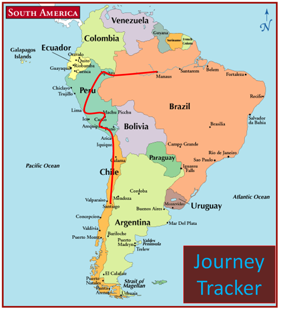 Парагвай и Уругвай на карте Южной Америки. Монтевидео на карте Южной Америки.